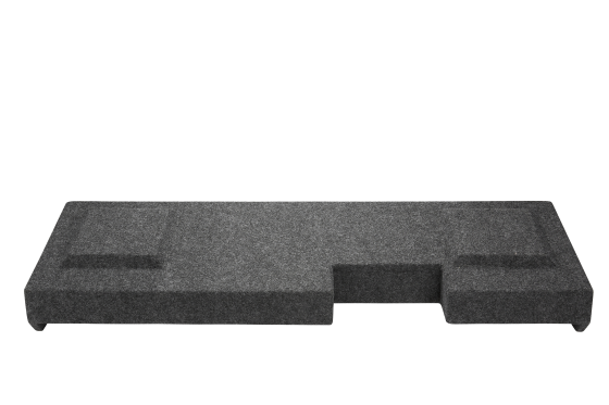 2014 - 2018 Chevy Crew Cab 2 x 8" Sub Box Carpeted