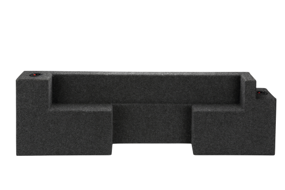 88-98 Gm Ext. Cab 2-10'' Ported Carpeted Subwoofer Box