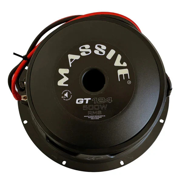 Massive audio GT12 - 12" 500 Watts RMS Dual 4 Ohm Subwoofer