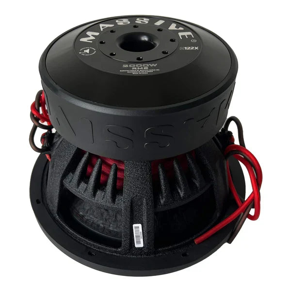 Massive audio H122X - 12" 2000 Watts RMS Dual 2 Ohm 3" V.C. Mega Subwoofer