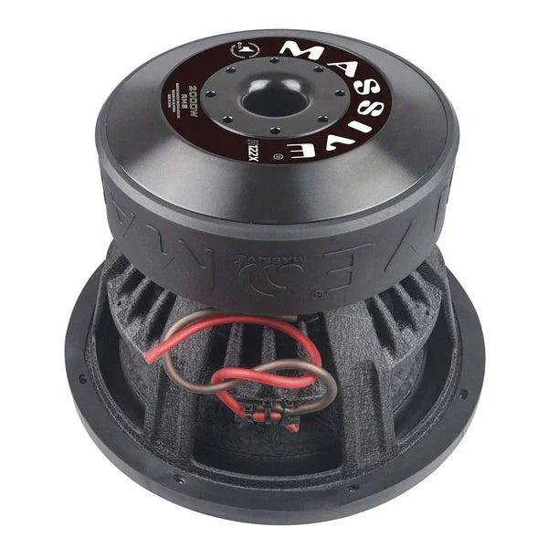 Massive audio H122X - 12" 2000 Watts RMS Dual 2 Ohm 3" V.C. Mega Subwoofer