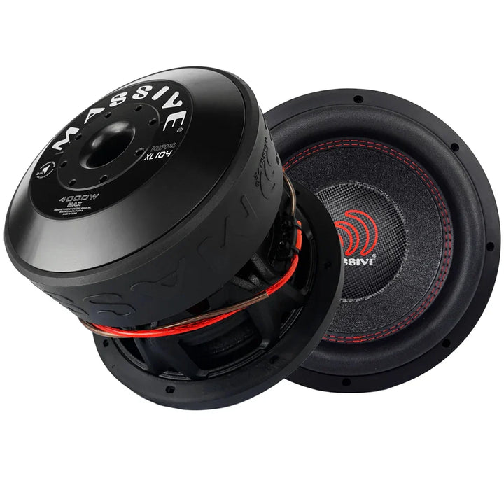 New Massive Audio HIPPO XL 104 2000 Watt RMS 10" Dual 4 Ohm Car Audio Subwoofer