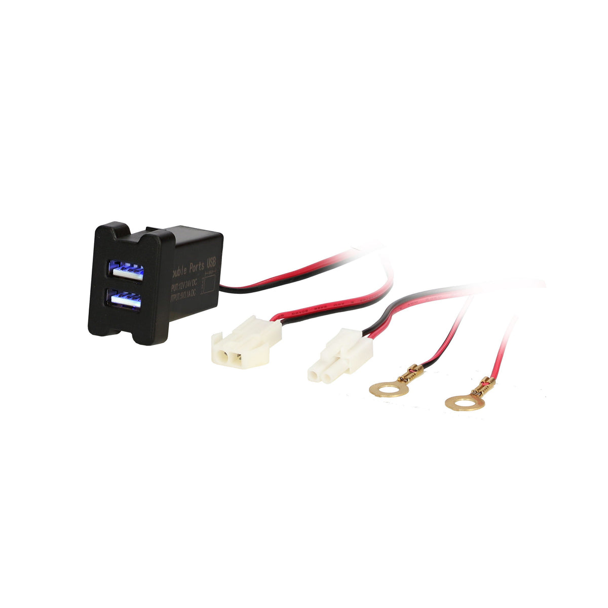 Install bay IBR66 Toyota Style Knockout USB Car Charger - Retail Pack