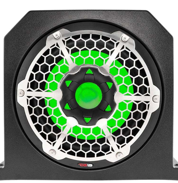 DS18 HYDRO NXL-10SUBLDDual 10" Marine Subwoofer Enclosure with 10" Passive Radiator and LED RGB Lights 350 Watts Rms 4-Ohm (N