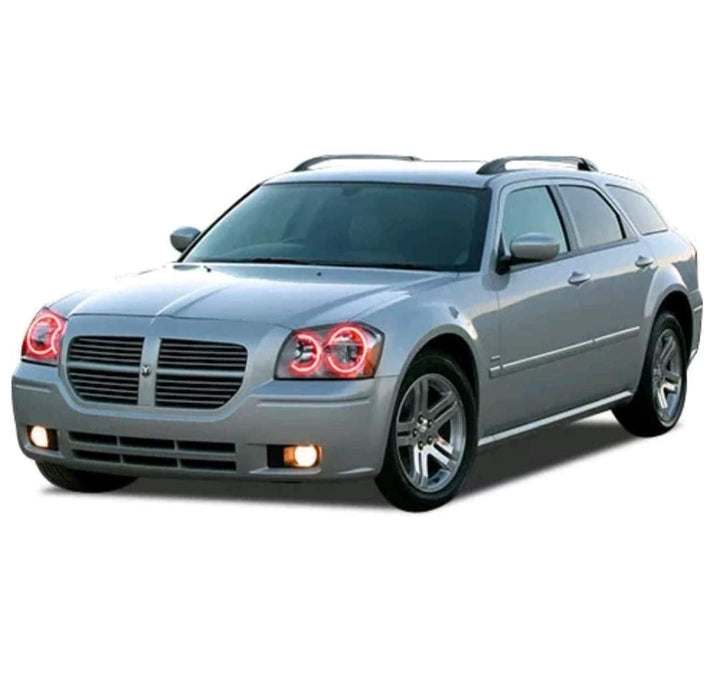 Black 2005-2007 Dodge Magnum Headlights With color changing rings