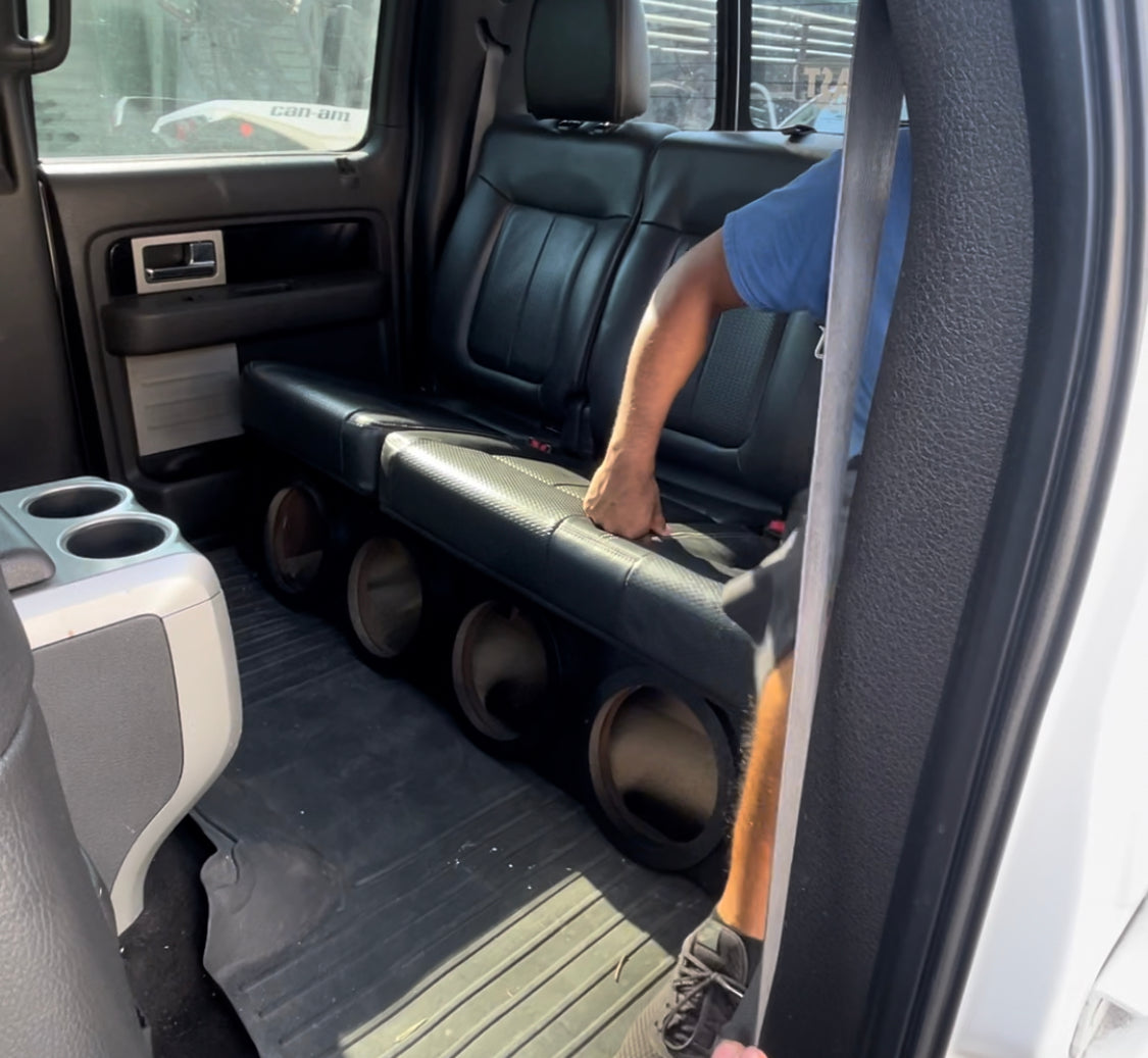 ECA 2009 - 2023 Ford F-150, 2016-2023 F-250 F-350, 2024 Chevy Silverado GMC Sierra Crew Cab Quad 8" (4-8")Rhino Bedliner Sub 