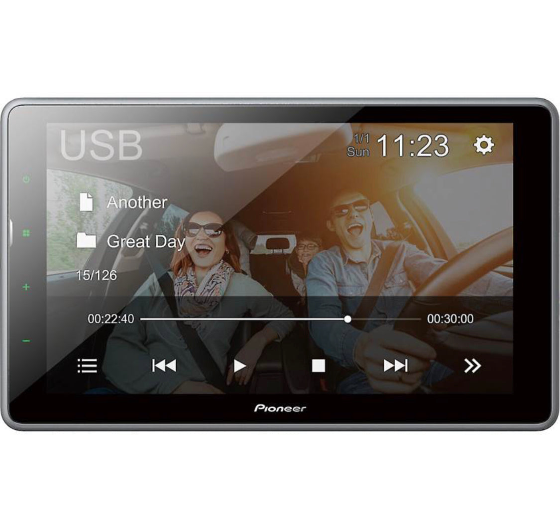 Pioneer DMH-T450EX 9" Tablet Style Car Stereo with WebLink, Watch Youtube on the screen.