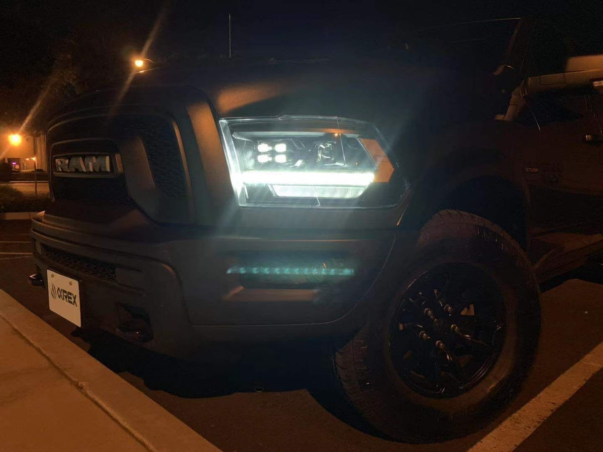 AlphaRex 09-18 Ram Truck PRO-Series (5th Gen 2500 Style) Projector Headlights Alpha-Black