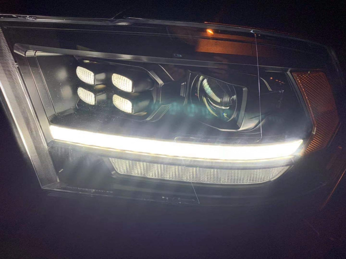 AlphaRex 09-18 Ram Truck PRO-Series (5th Gen 2500 Style) Projector Headlights Alpha-Black