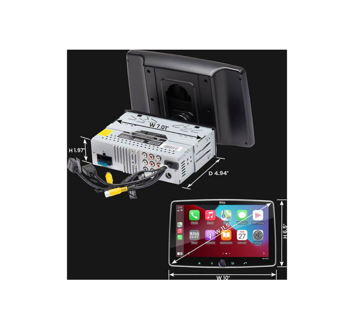 Boss BCPA10 10" Apple Carplay and Android Auto Digital multimedia receiver