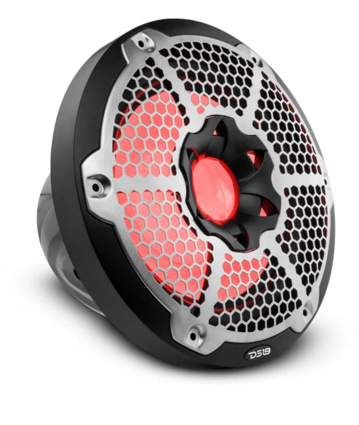 DS18 HYDRO NXL-10SUB/BK 10" Marine Water Resistant Subwoofer with Integrated RGB Lights 600 Watts SVC 4-Ohm - Black