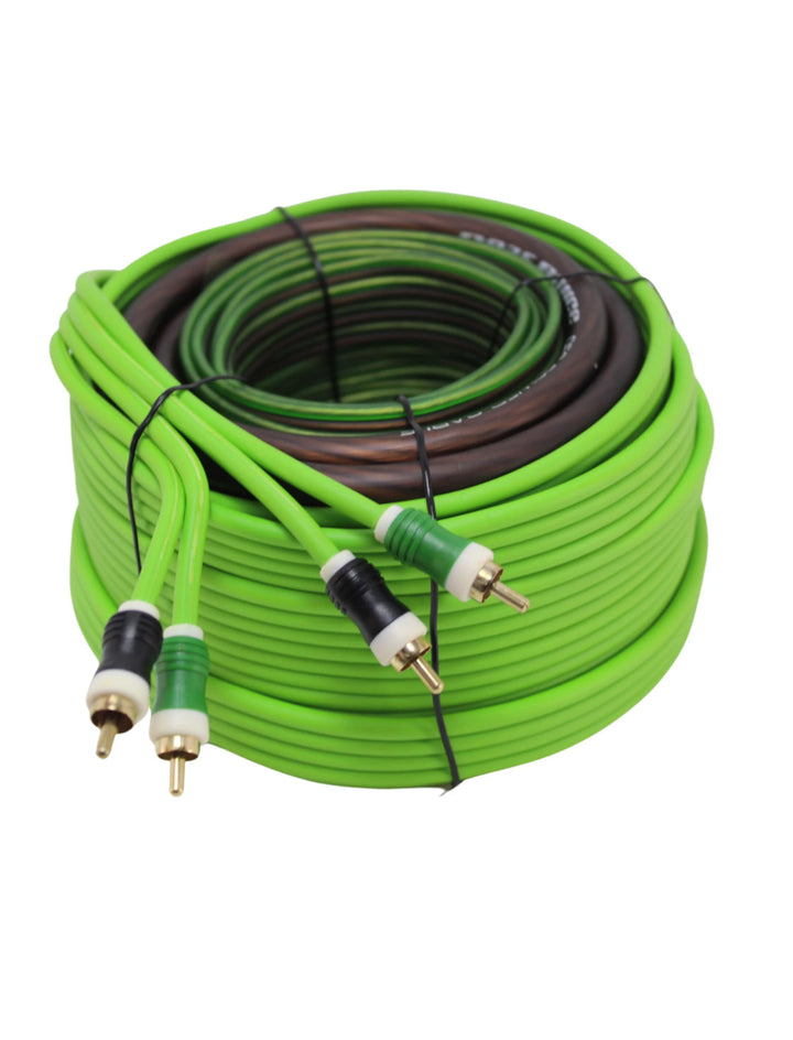 Deaf Bonce Machete 4 GA OFC 4 Ch Green Amplifier Wiring Kit MWK-44CU