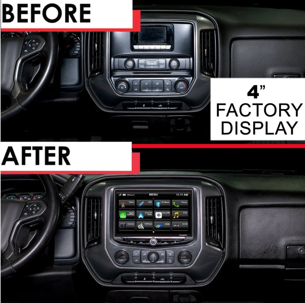 PAC Audio Stinger SR-GM14H Dash kit for the Stinger HEIGH10 - For 2014-2018 Silverado/Sierra 1500 and 2015-2019 Silverado/Sie
