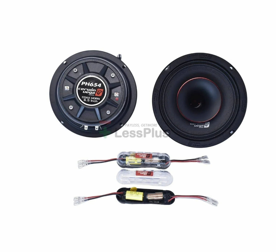 Cerwin Vega  PH654 CVP Pro Series 6.5" (300W Power Handling) Co-Ax Horn Full-range Car Speakers