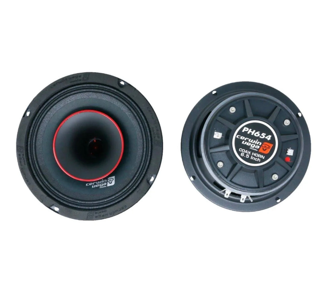 Cerwin Vega  PH654 CVP Pro Series 6.5" (300W Power Handling) Co-Ax Horn Full-range Car Speakers