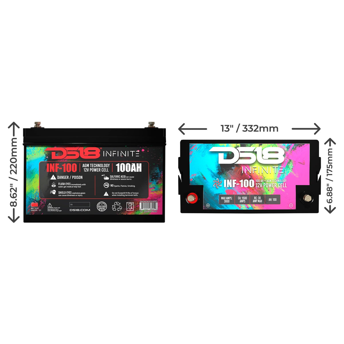 INFINITE 100 AH AGM Power Cell Battery