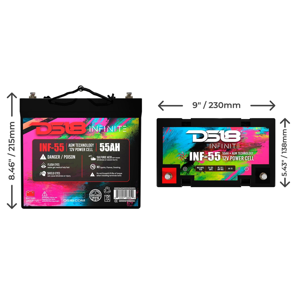 INFINITE 55 AH AGM Power Cell Battery