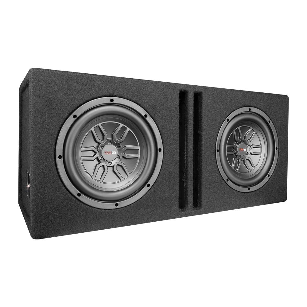 LSE-210A Bass Package 2 x SLC-MD10.4 In a Ported Box with S-1500.1/RD Amplifier and 4-GA Amp Kit 800 Watts