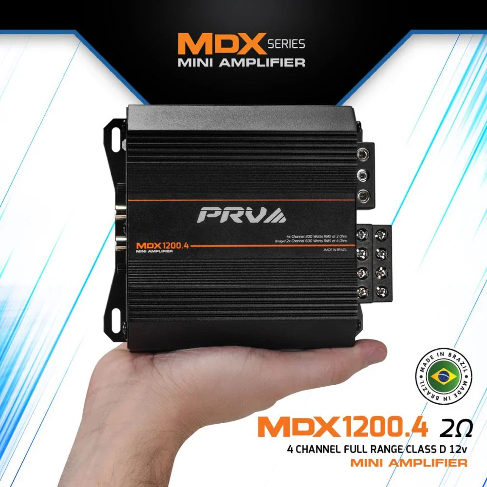 PRV Audio MDX1200.4 4-Channel Full Range Mini Amplifier