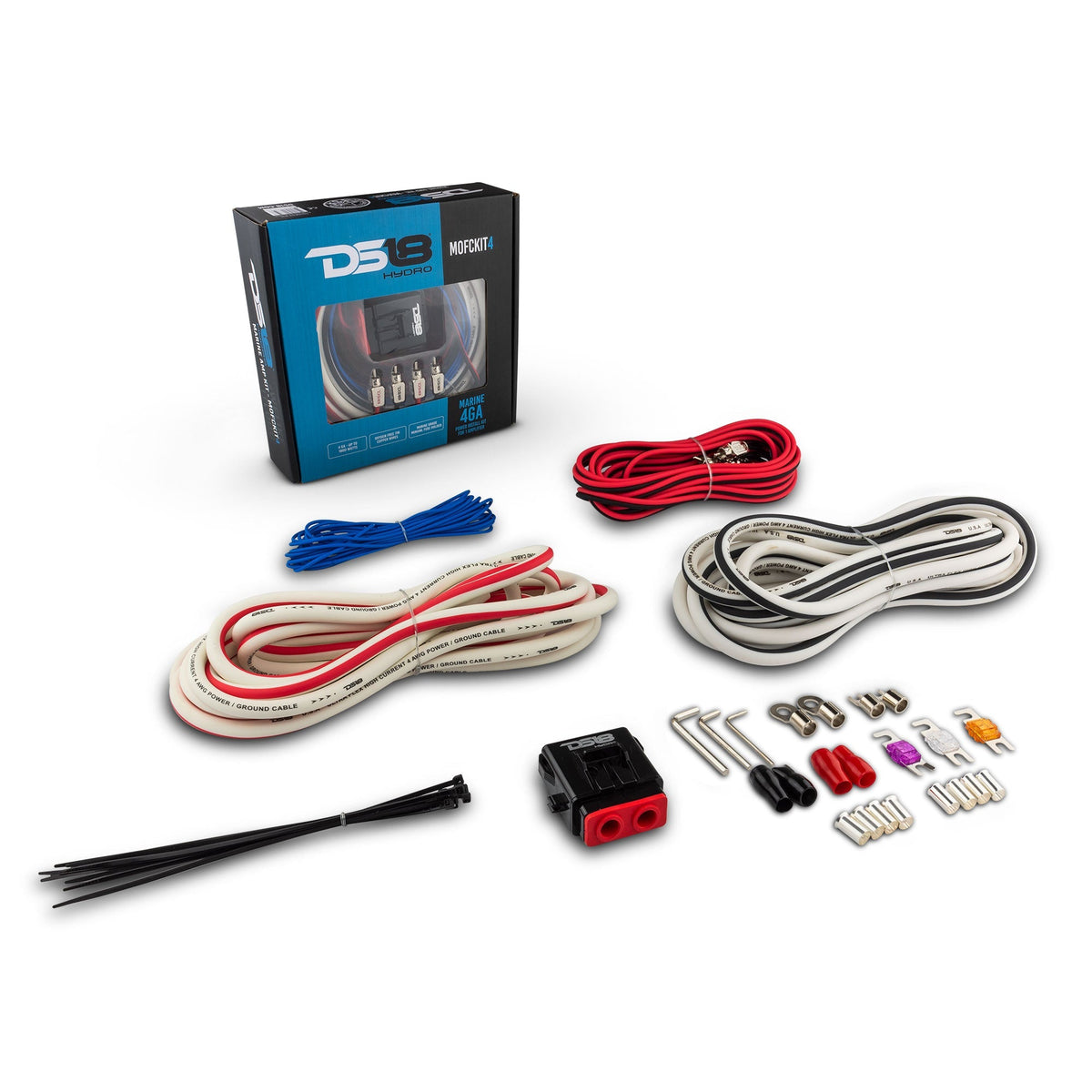 Marine Tinned OFC Amplifier Installation Kit 4-GA