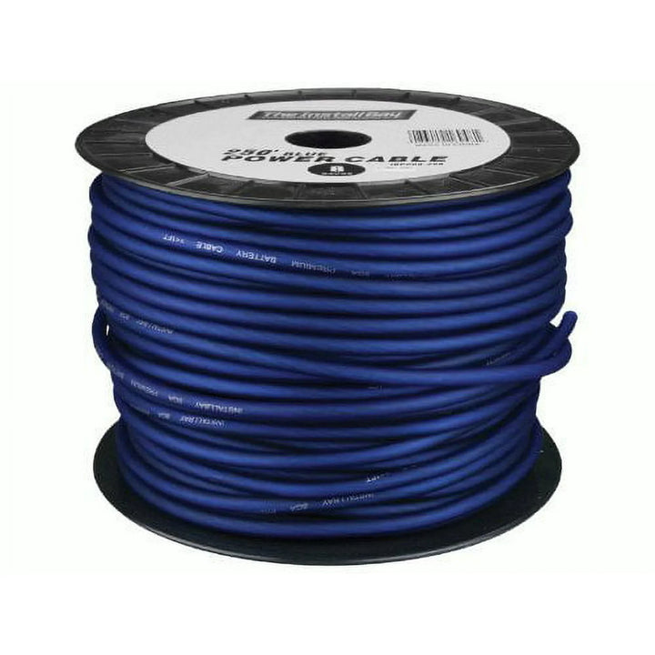 Install Bay IBPC04-125 Value Line 4 Gauge Blue Power Cables 125Ft Each New