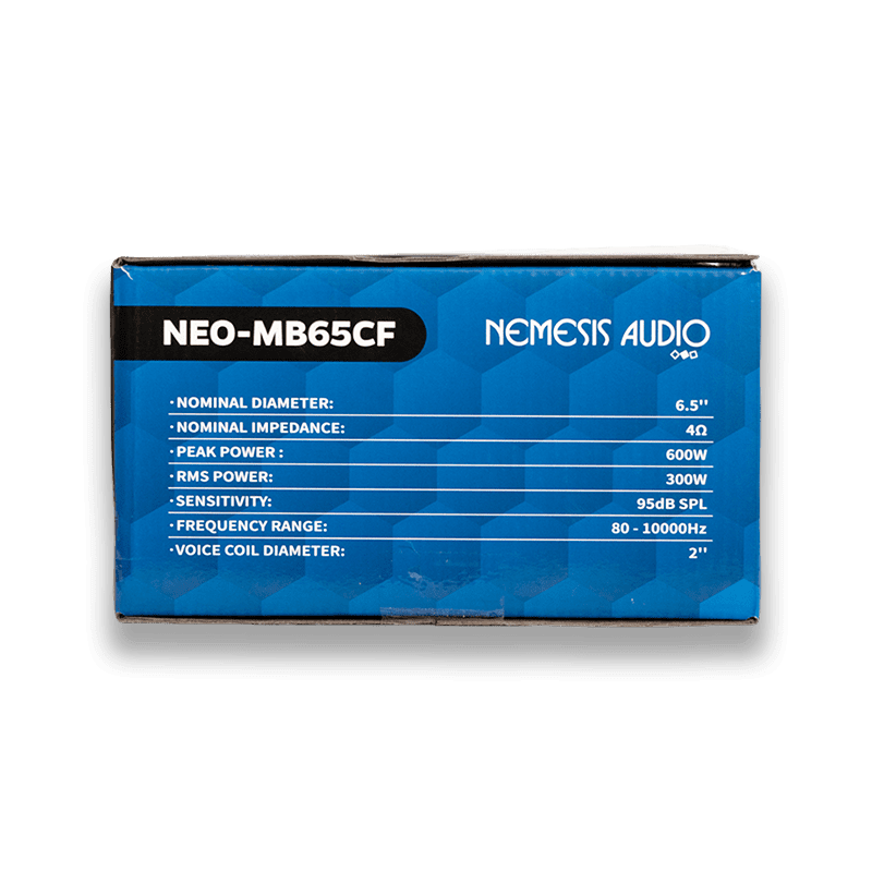 Nemesis Audio NEO-MB65CF 6.5" Water Resistant Neodymium Midbass Speaker – 600W Max