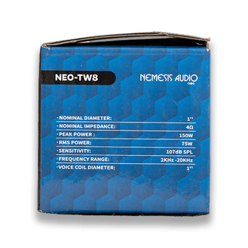 Nemesis Audio NEO-TW8 1" Neodymium High-Efficiency Bullet Tweeter – 150W Max