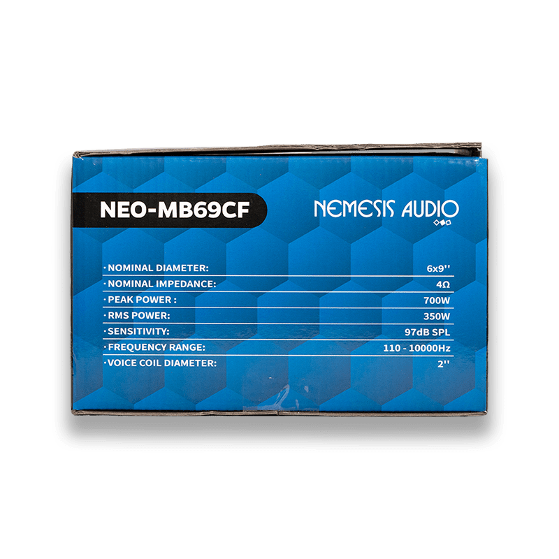 Nemesis Audio NEO-MB69CF 6x9" Water Resistant Neodymium Midbass Speaker – 700W Max