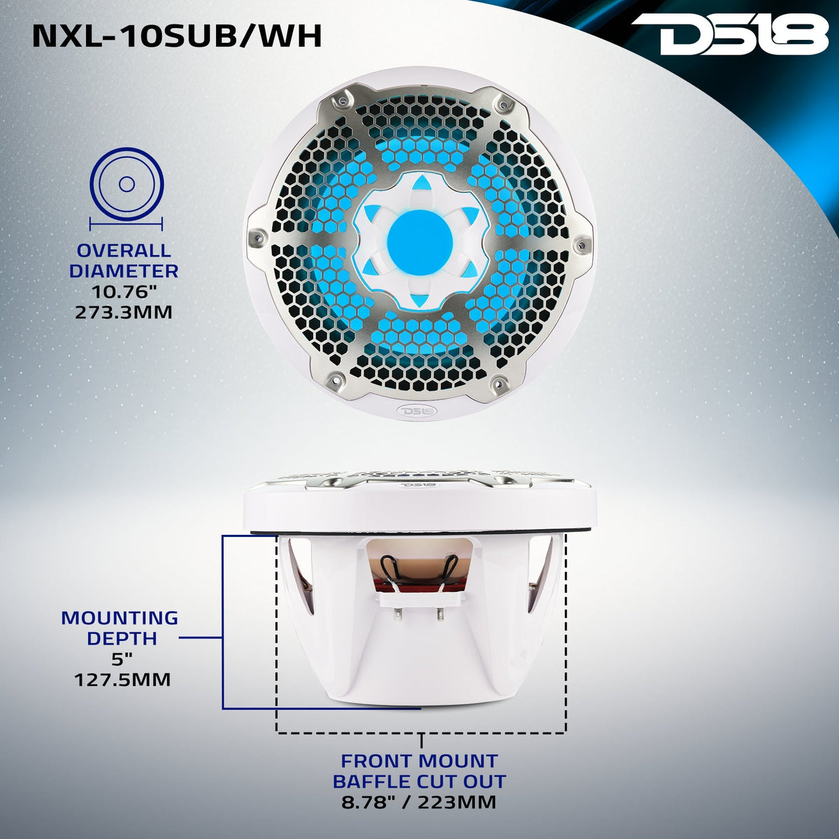 DS18 HYDRO NXL-10SUB/WH