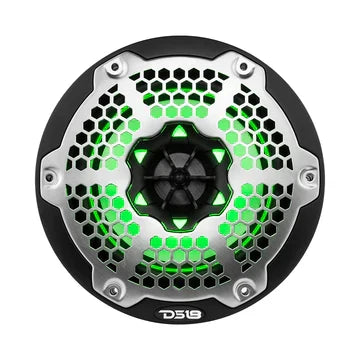 DS18 HYDRO NXL-6M/BK 6.5" 2-Way Marine Water Resistant Speakers with Integrated RGB LED Lights 300 Watts - Black (Pair)