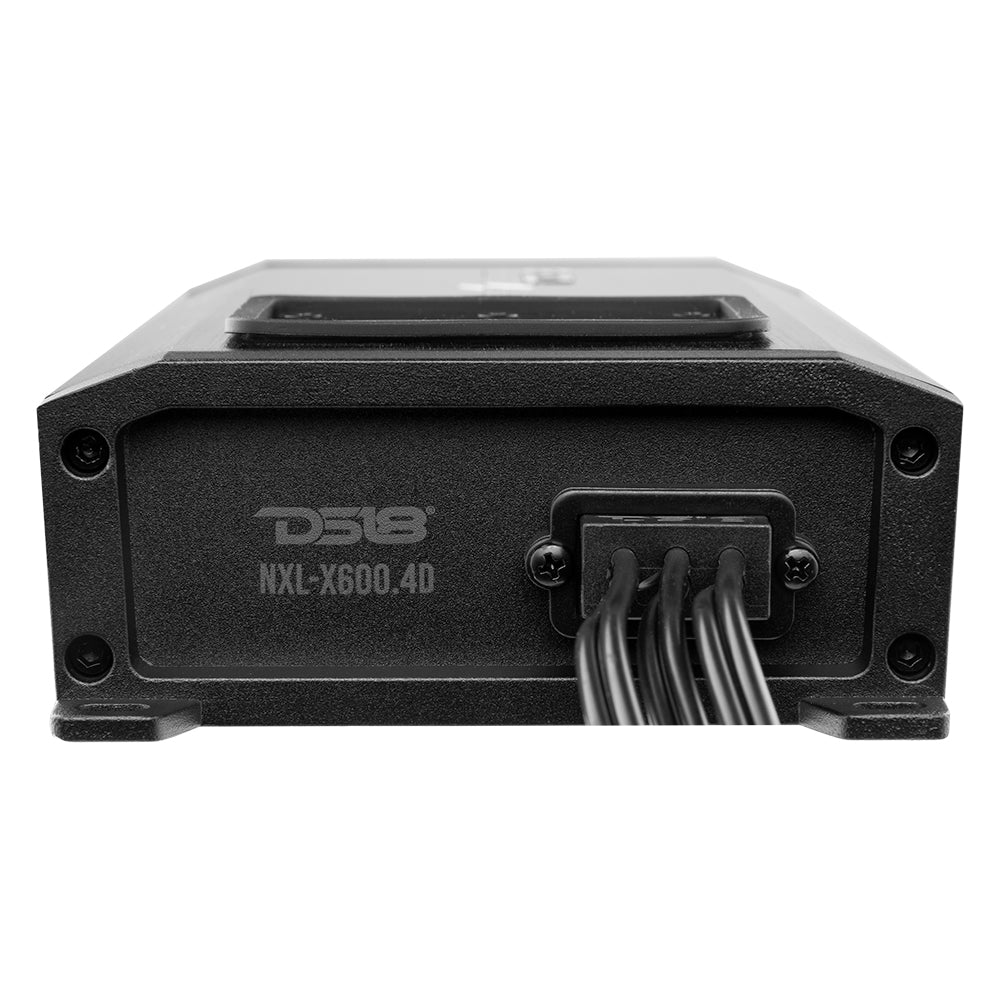 DS18 NXL-X600.4D NXL 4-Channel Full-Range Class D IP67 Marine and Powersports Amplifier 4 x 150 Watts Rms @ 4-Ohm