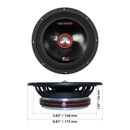 P3M 6C : 6.5" Shallow Mount PRO Audio Midrange