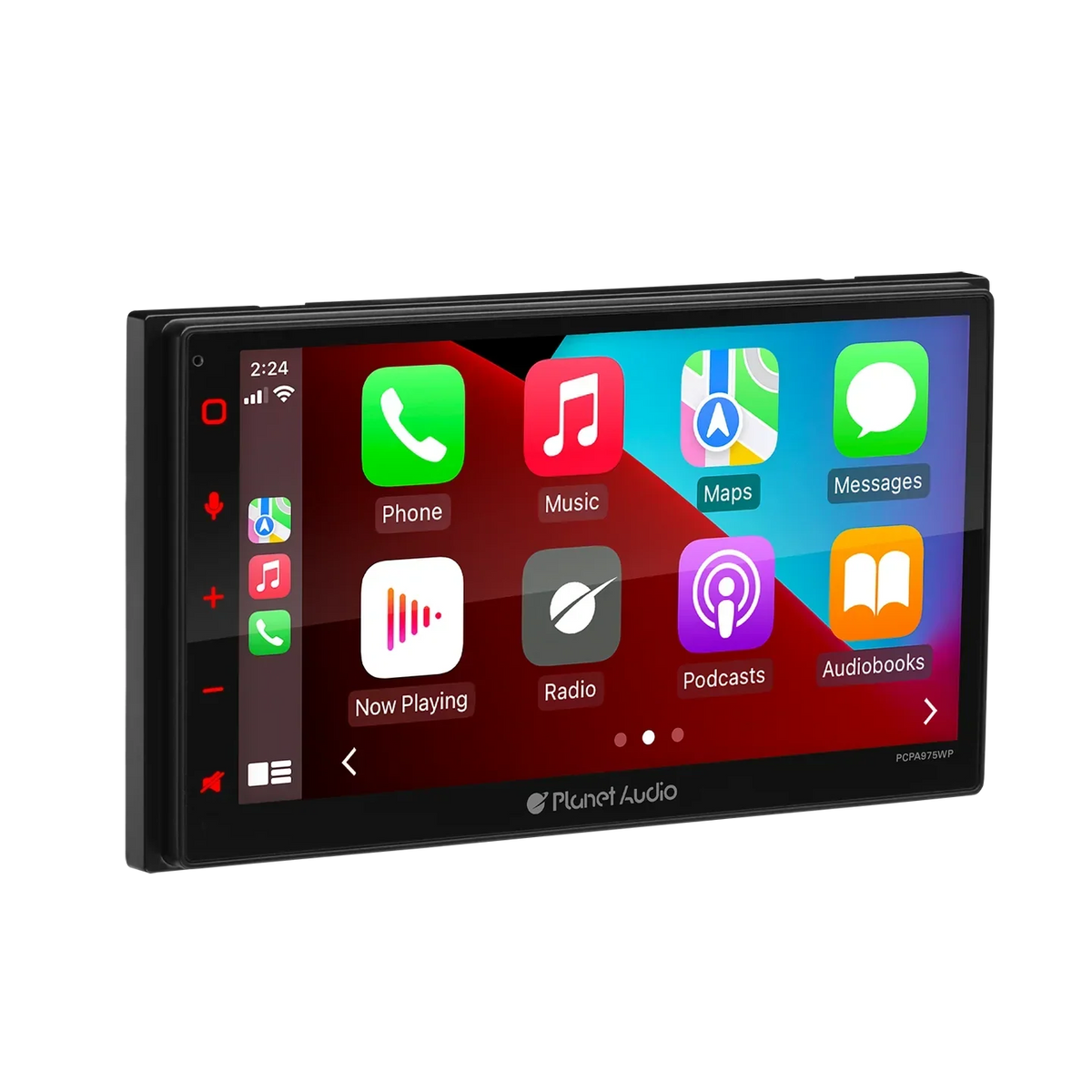 Planet Pro PCPA975WP Double-DIN, Wired Apple CarPlay & Android Auto, MECH-LESS Multimedia Player (no CD/DVD) 6.75" Touchscree