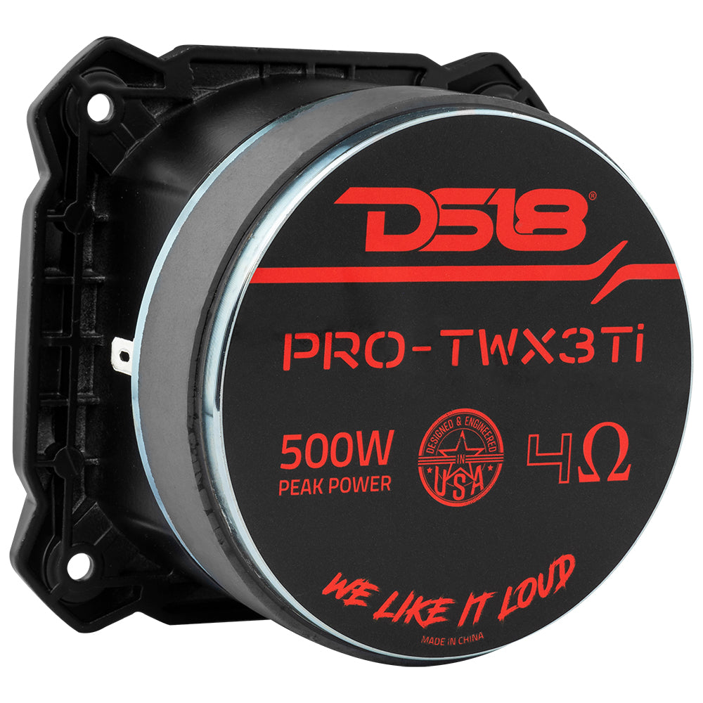3.8" Super Bullet Tweeter 250 Watts 1.5" Titanium 4-Ohm Vc