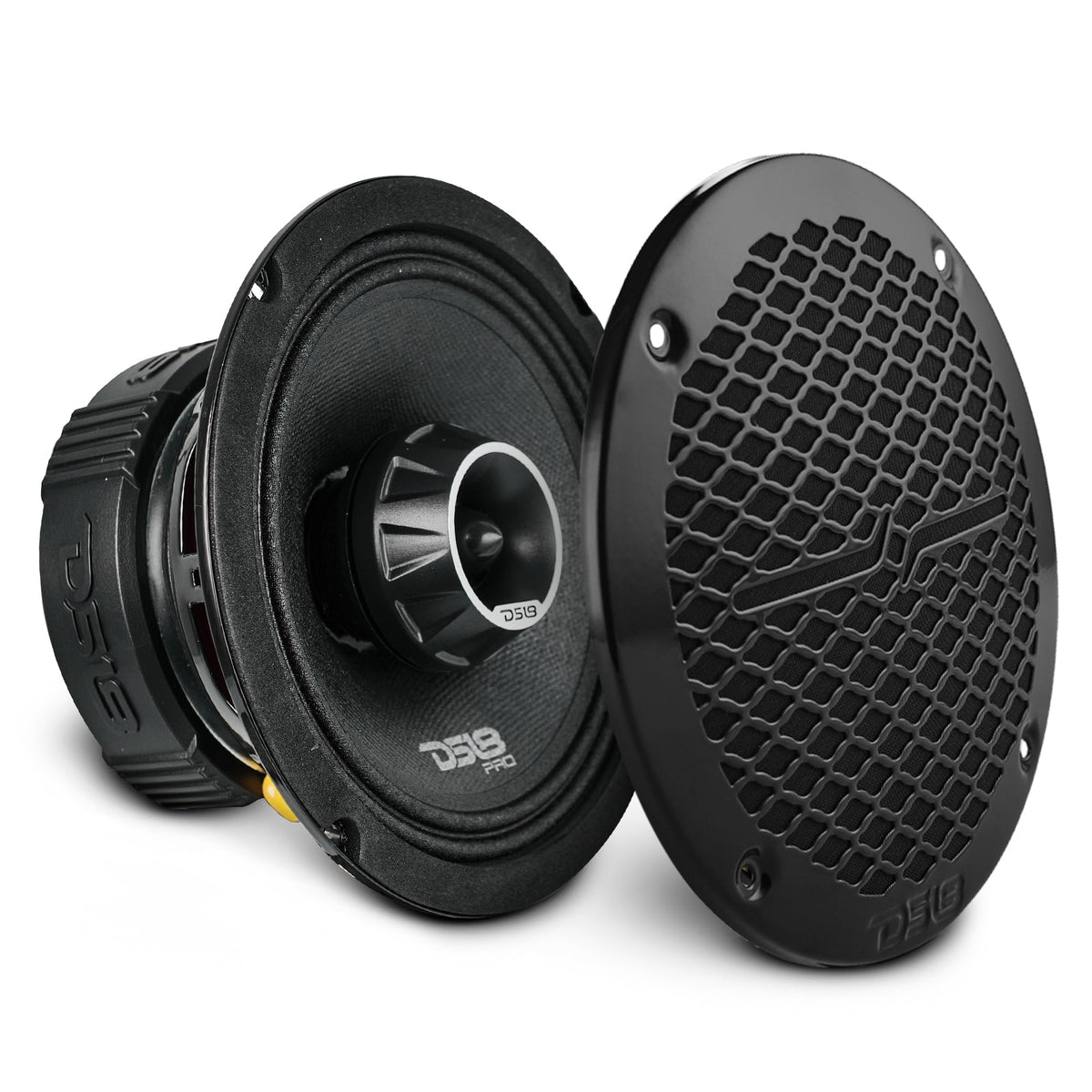 DS18 PRO-ZT6 6.5" 225W RMS Midrange Speaker w/ Built-in Bullet Tweeter 4-Ohm (Single)