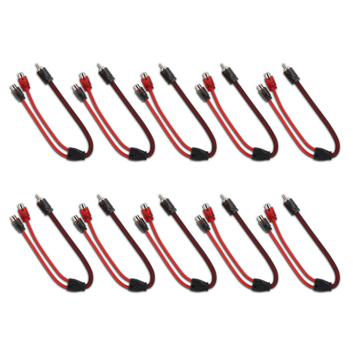 Level 2 RCA 100% OFC Y Connector – 1 Male / 2 Female (10-Pack)