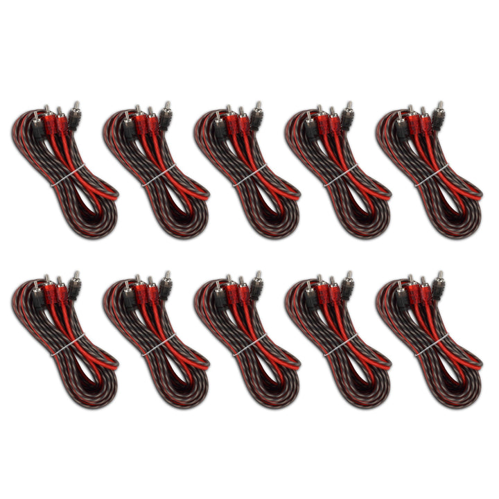 16 ft Ultra Flex 100% OFC RCA Cable Wire – 10-Pack