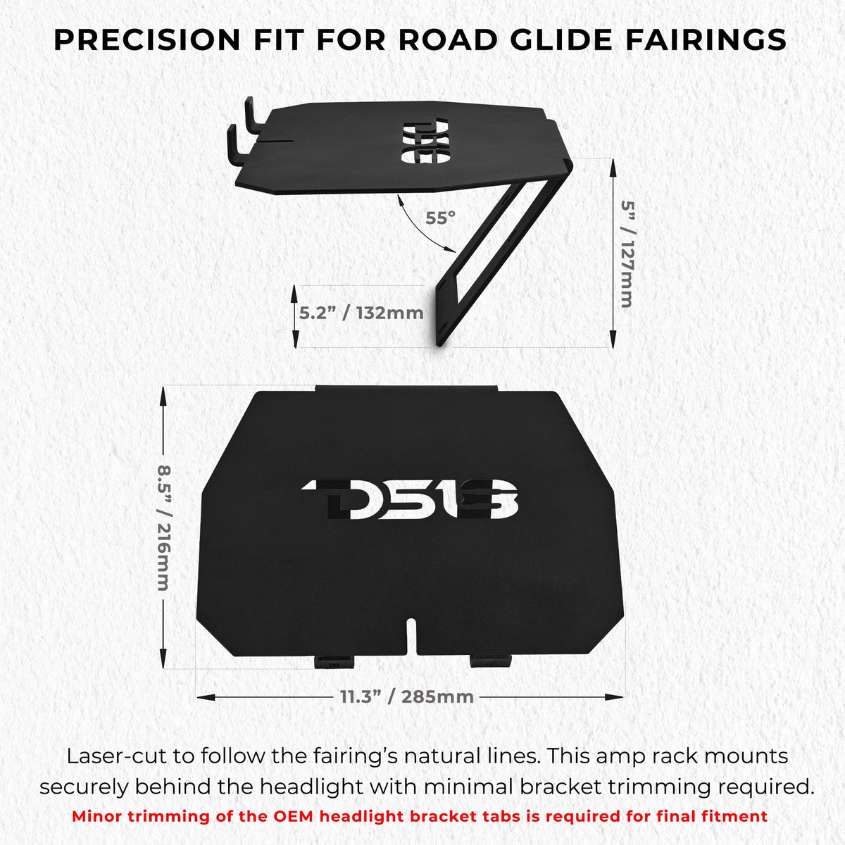 Harley-Davidson Road Glide Amplifier Rack for models 2014–2023