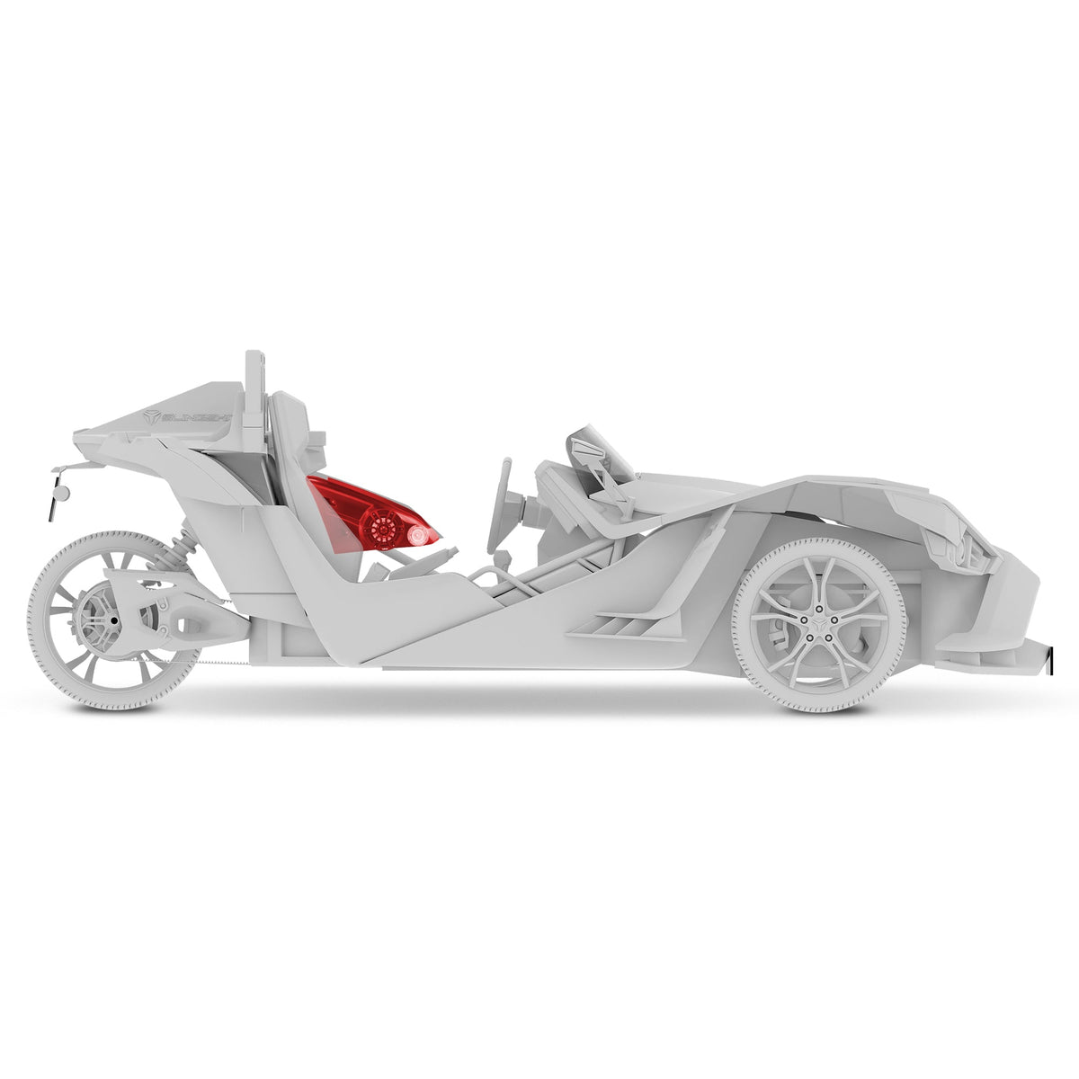 DS18 Polaris Slingshot Arm Rest 2 X 6.5" Empty Enclosure | 2015 - Current