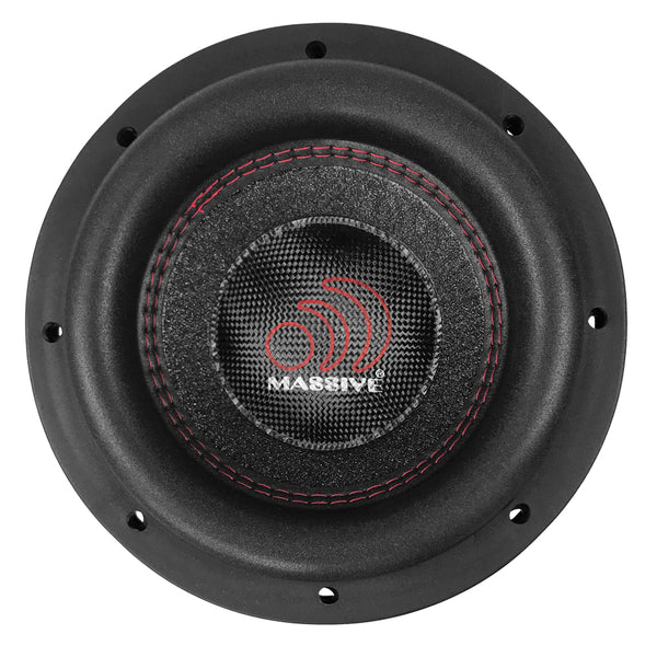 Massive audio SUMMO84S - 8" 400 Watts RMS Dual 4 Ohm, 2" V.C. Shallow Mount Subwoofer