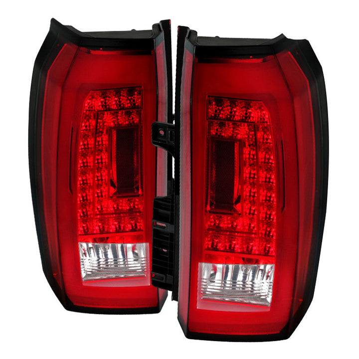 Spec-D 15-20 GMC Yukon Tail Lights LED Chrome/Red/Clear