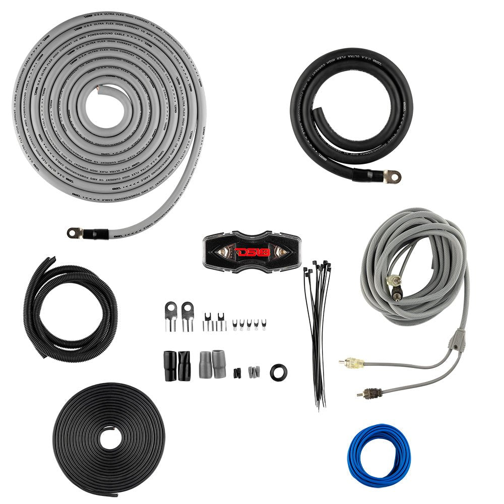 0-GA Amplifiers  Installation Kit Silver