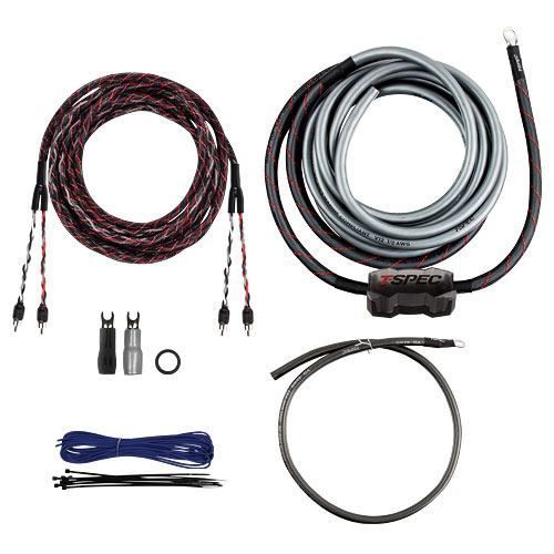 T-Spec V12-RAK1-0 1/0AWG 6000W AMP KIT WITH RCA - V12 SERIES