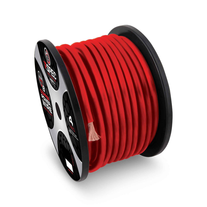 T-Spec V8GT10RD-50 V8GT Series 1-0 AWG 50' Red OFC Power Wire