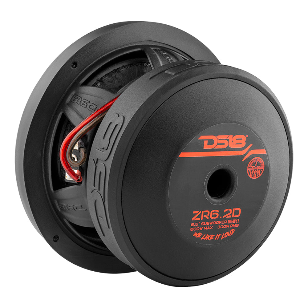 DS18 ZR 6.5" Subwoofer 300 Watts Rms DVC  2-Ohm