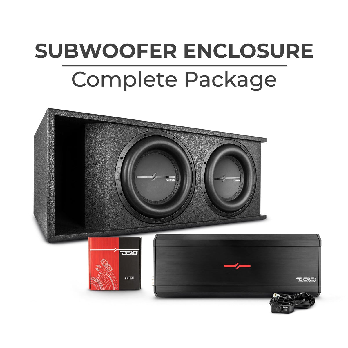 2 x 12" Subwoofer Enclosure Complete Package