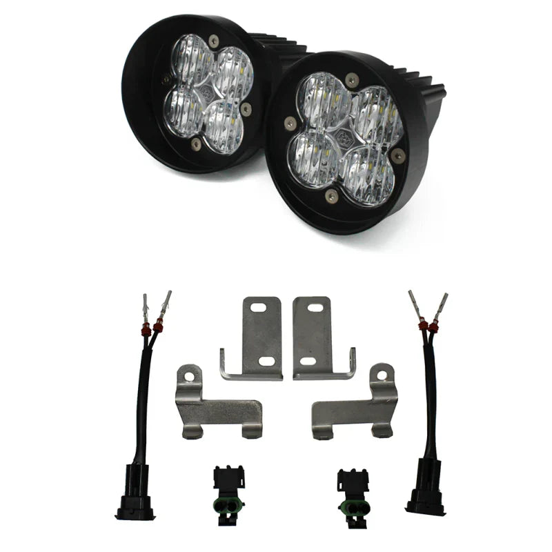 Baja Designs Toyota Tacoma (2012+)/Tundra (2014-21)/4Runner (2010+) LED Fog Light Kit, Squadron Sport (Clear)