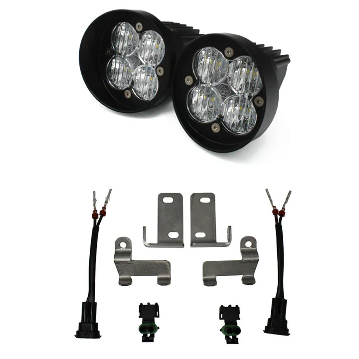 Baja Designs Toyota Tacoma (2012+)/Tundra (2014-21)/4Runner (2010+) LED Fog Light Kit, Squadron Sport (Clear)