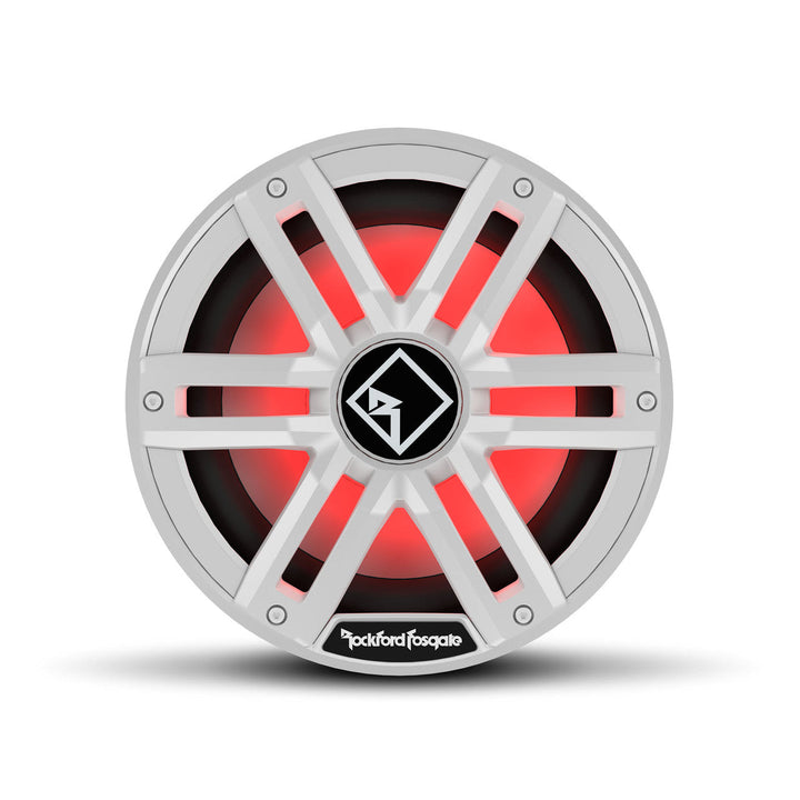 Rockford Fosgate M2D4-10S 10" Color Optix Sealed Marine Subwoofer, DVC (4-Ohm)- 400 Watts Rms, 1600 Watts Peak, White & Stainless Grilles Included