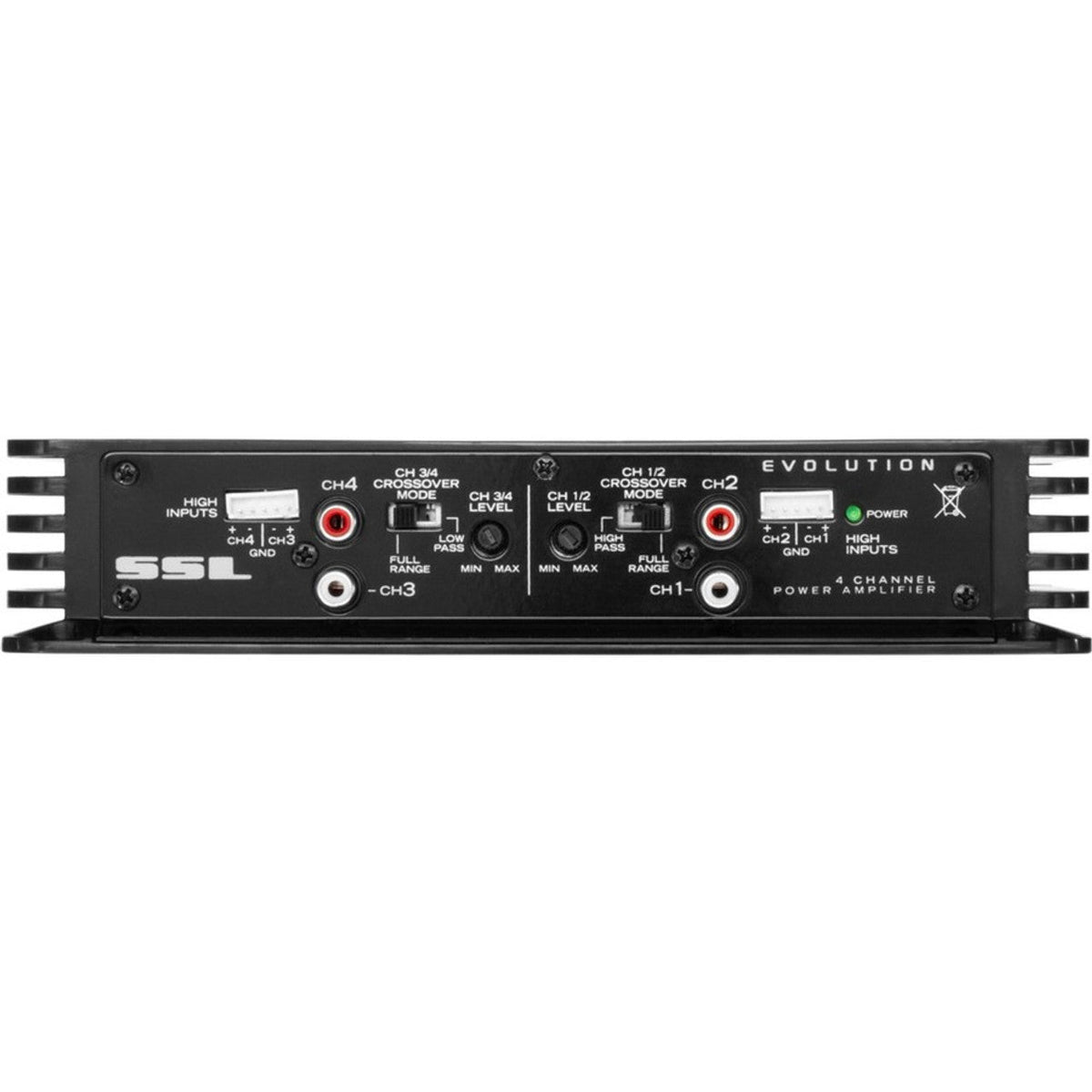 Ssl Evolution Ev400.4 Car Amplifier - 400 W Pmpo - 4 Channel - Class Ab - 8 Ohm - 12 Hz To 22 Khz - 4 X 38 W @ 4 Ohm - 4 X 75
